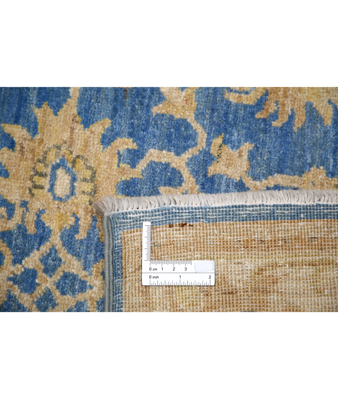 Ziegler 2'8'' X 8'0'' Hand-Knotted Wool Rug 2'8'' x 8'0'' (80 X 240) / Blue / Ivory