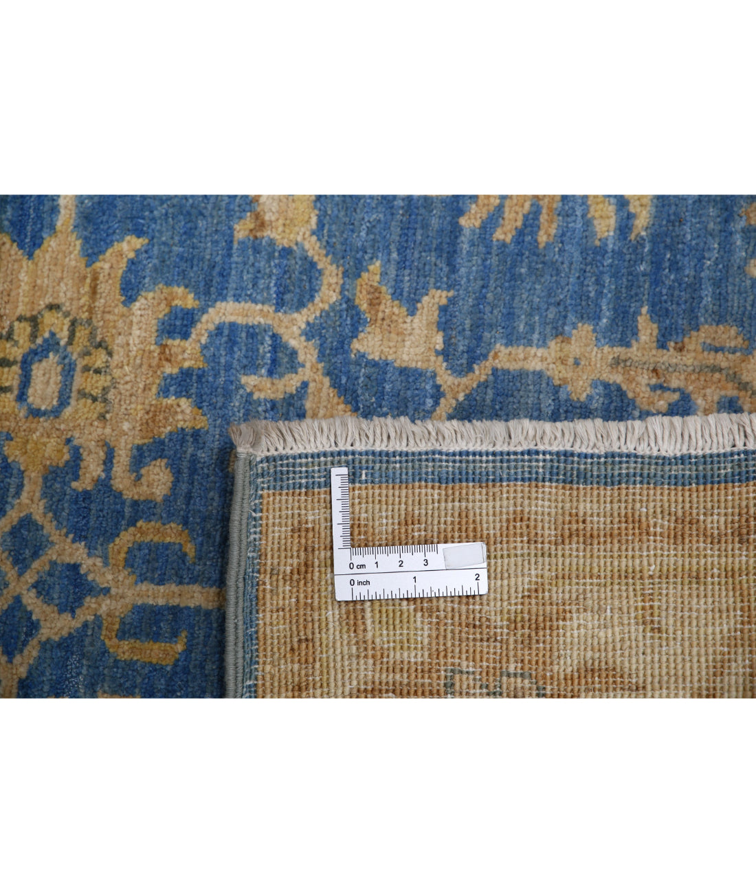 Ziegler 2'7'' X 8'0'' Hand-Knotted Wool Rug 2'7'' x 8'0'' (78 X 240) / Blue / Ivory