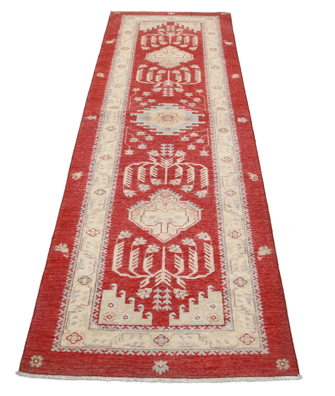 Ziegler 2'7'' X 8'2'' Hand-Knotted Wool Rug 2'7'' x 8'2'' (78 X 245) / Red / Red
