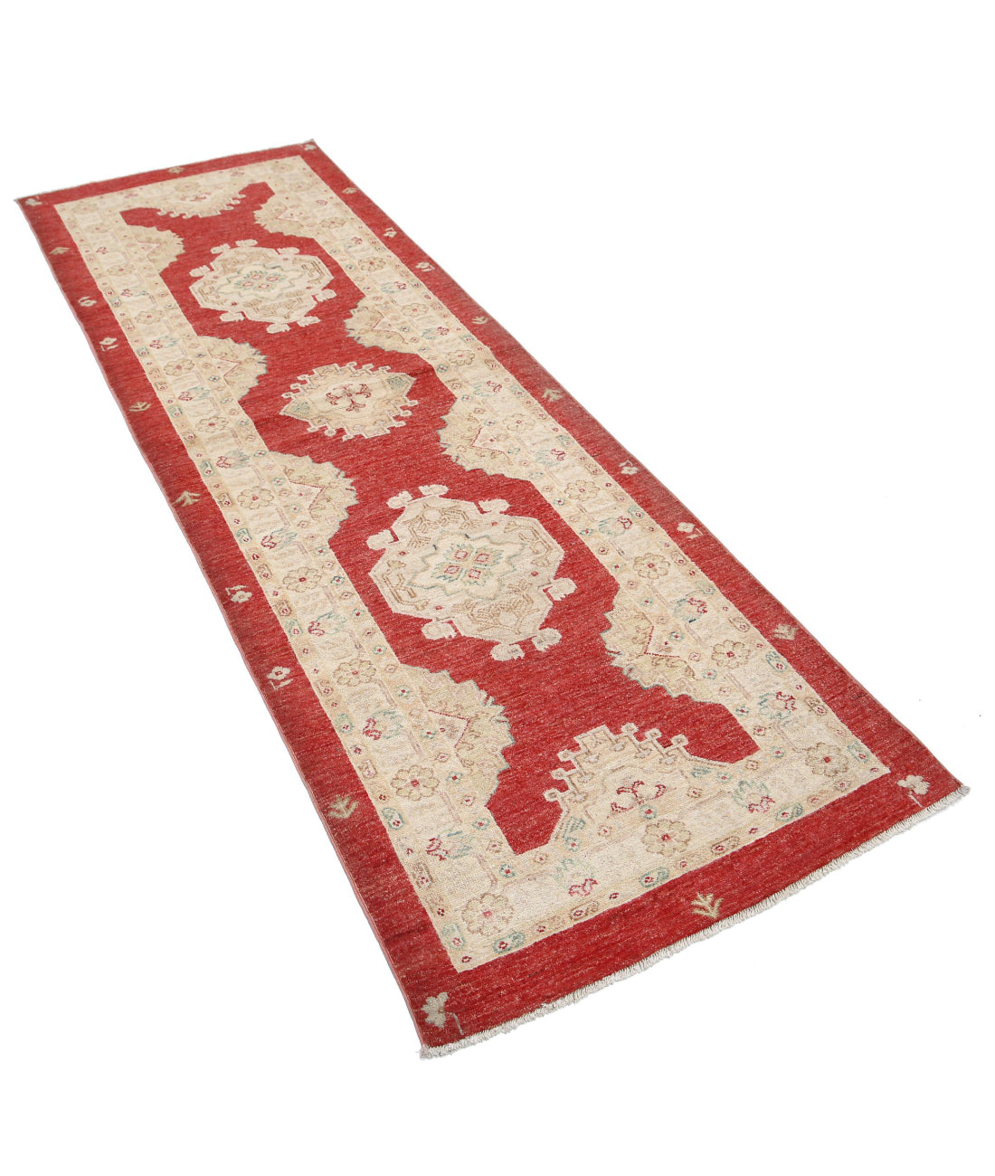 Ziegler 2'9'' X 7'11'' Hand-Knotted Wool Rug 2'9'' x 7'11'' (83 X 238) / Red / Red