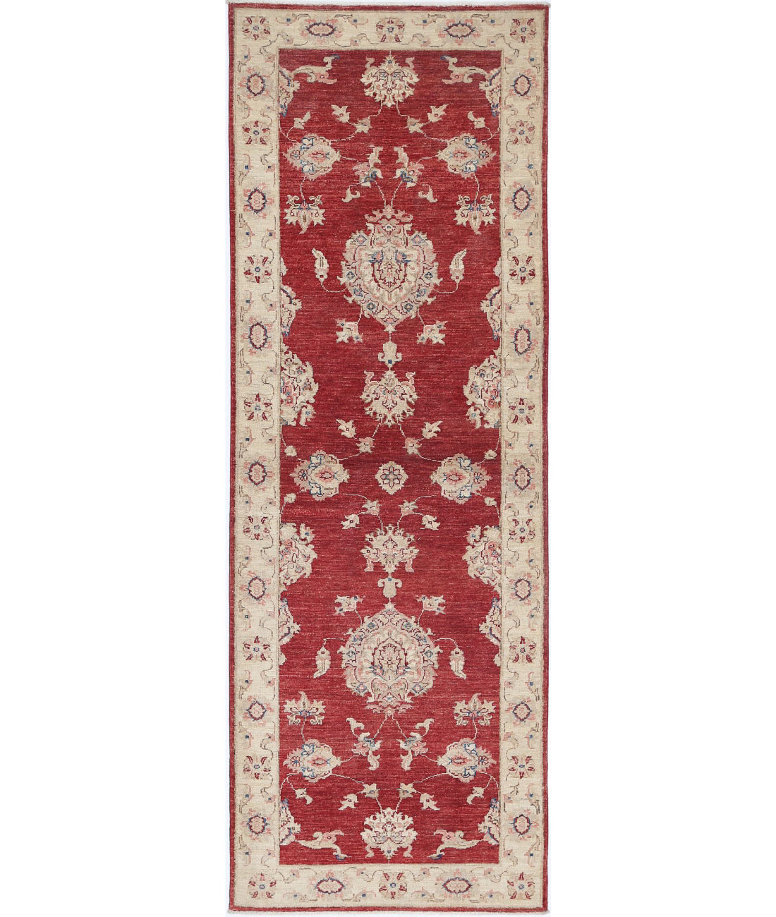 Ziegler 2'9'' X 8'0'' Hand-Knotted Wool Rug 2'9'' x 8'0'' (83 X 240) / Red / Ivory