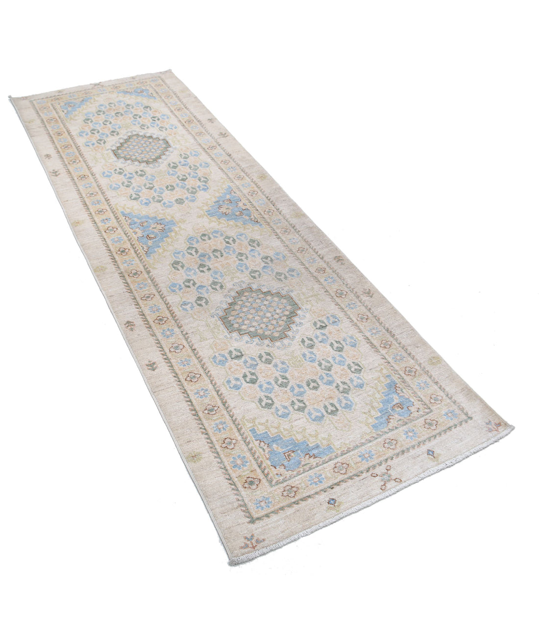 Ziegler 2'7'' X 7'11'' Hand-Knotted Wool Rug 2'7'' x 7'11'' (78 X 238) / Ivory / Ivory