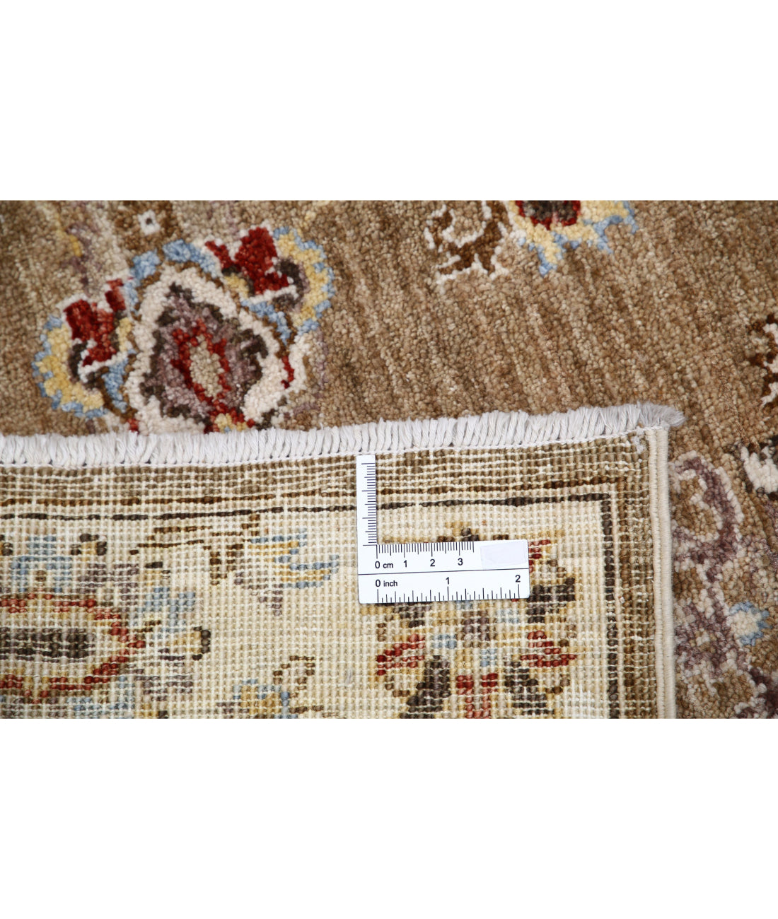 Ziegler 2'6'' X 8'8'' Hand-Knotted Wool Rug 2'6'' x 8'8'' (75 X 260) / Brown / Ivory