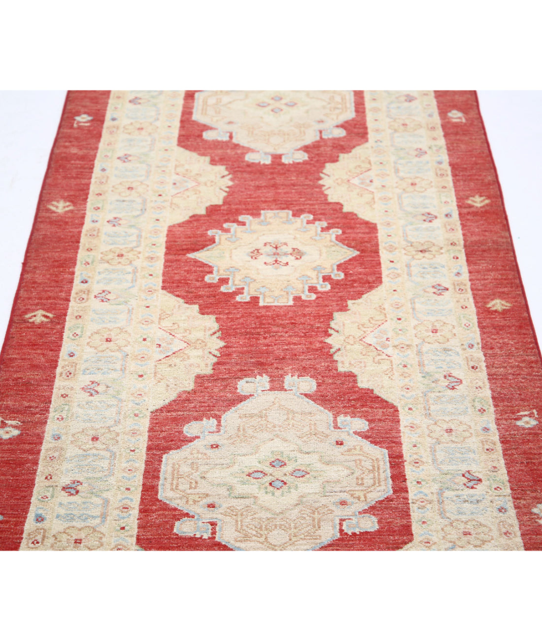 Ziegler 2'8'' X 7'11'' Hand-Knotted Wool Rug 2'8'' x 7'11'' (80 X 238) / Red / Red