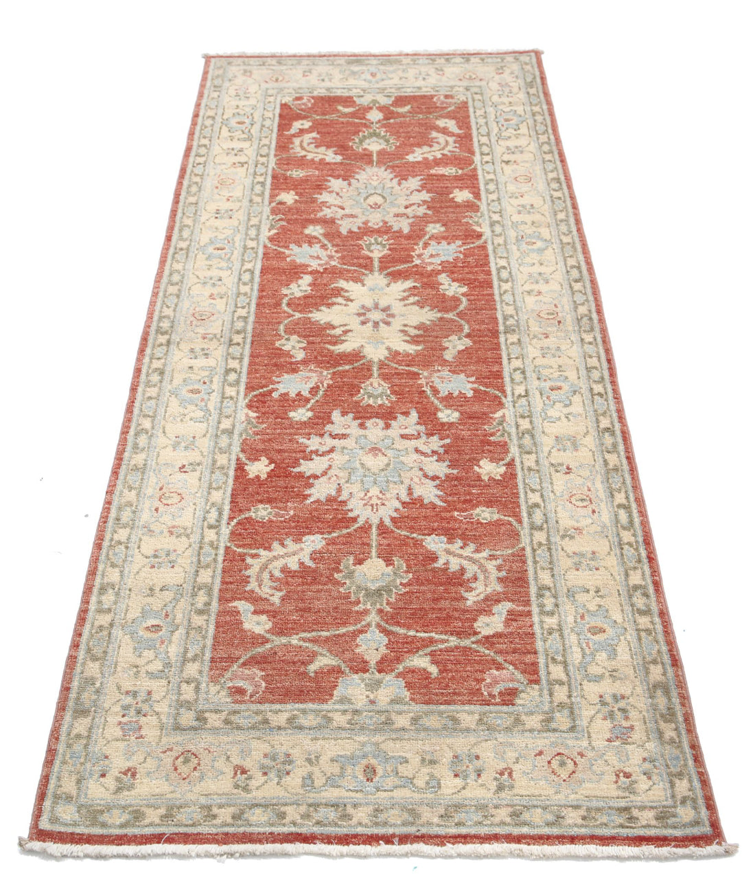 Ziegler 2'7'' X 6'5'' Hand-Knotted Wool Rug 2'7'' x 6'5'' (78 X 193) / Red / Ivory