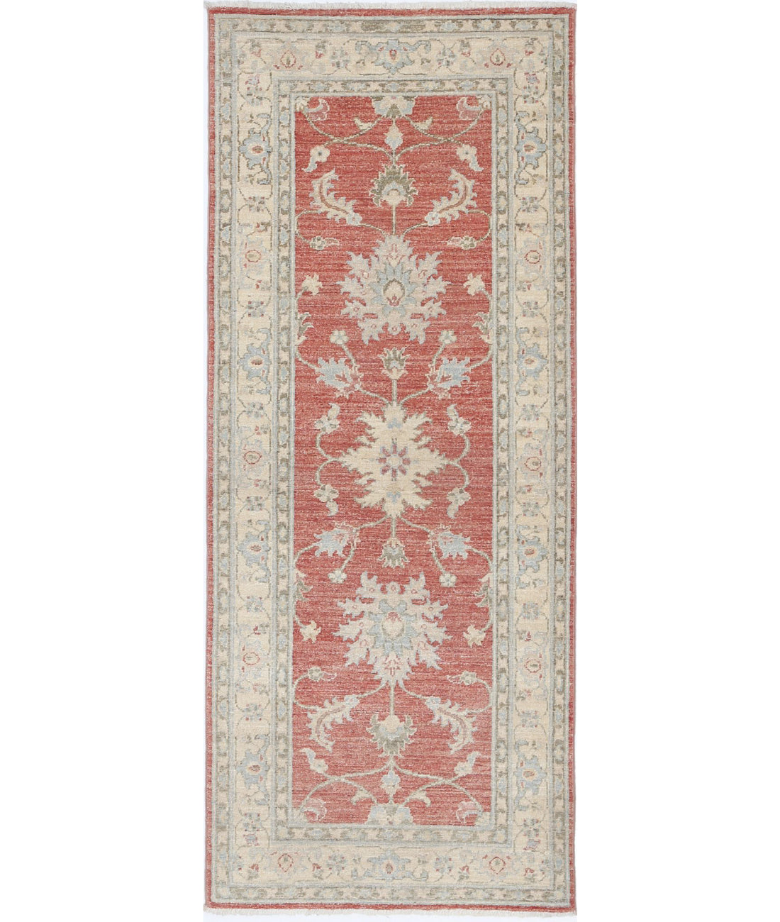 Ziegler 2'7'' X 6'5'' Hand-Knotted Wool Rug 2'7'' x 6'5'' (78 X 193) / Red / Ivory