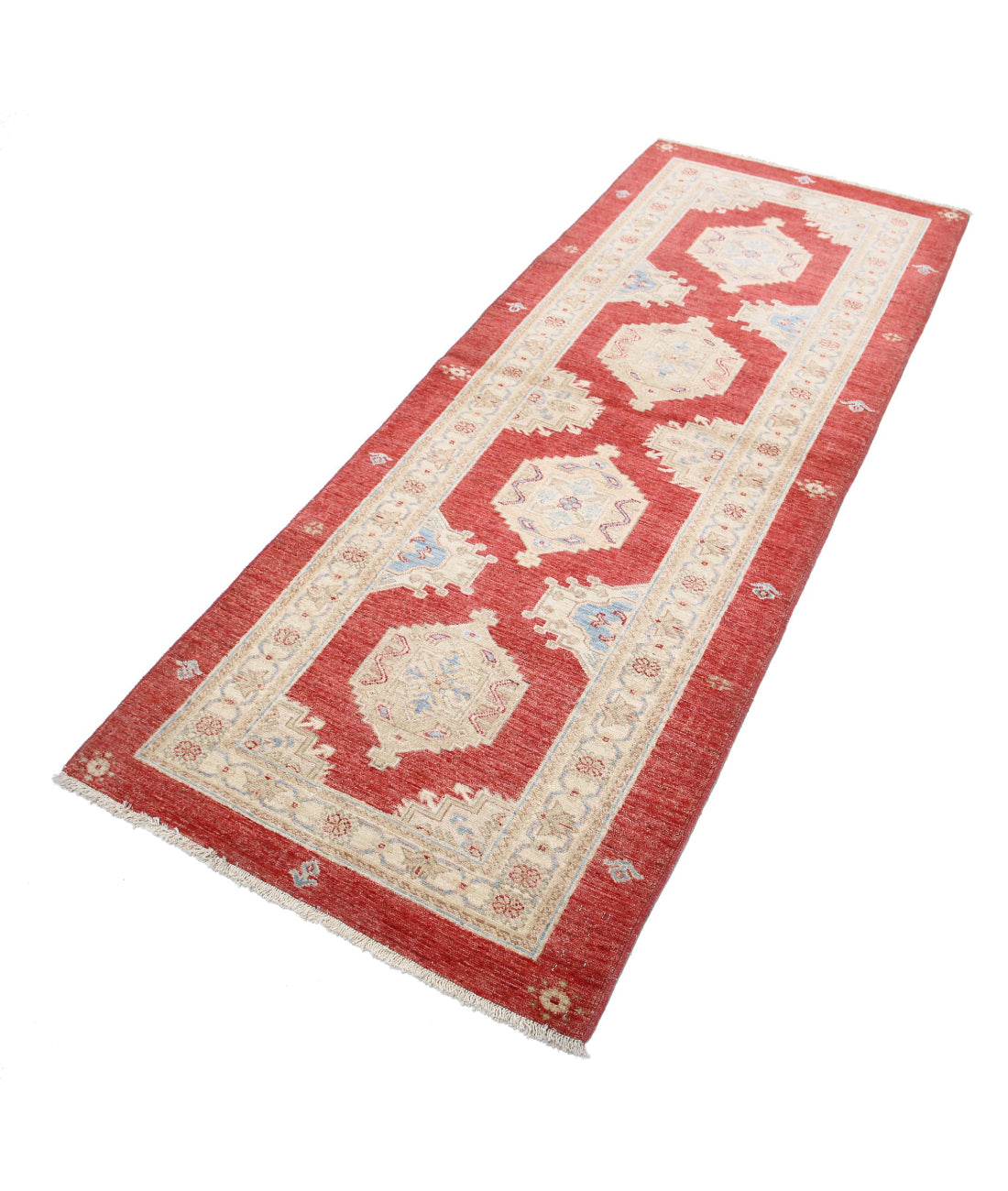 Ziegler 2'9'' X 7'1'' Hand-Knotted Wool Rug 2'9'' x 7'1'' (83 X 213) / Red / Red