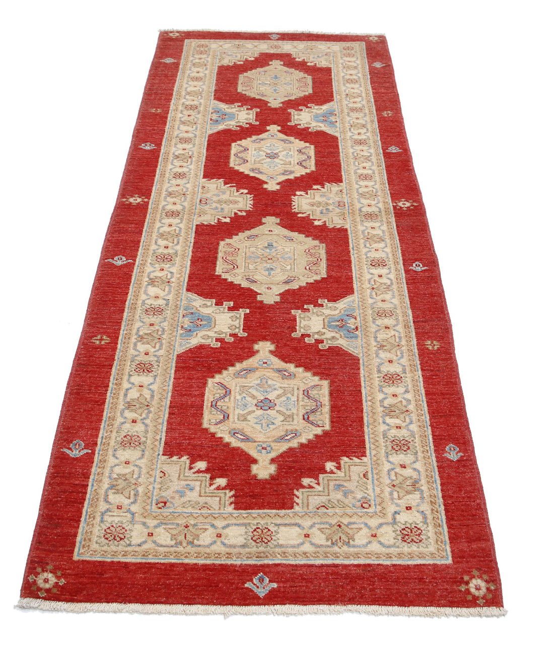 Ziegler 2'9'' X 7'1'' Hand-Knotted Wool Rug 2'9'' x 7'1'' (83 X 213) / Red / Red