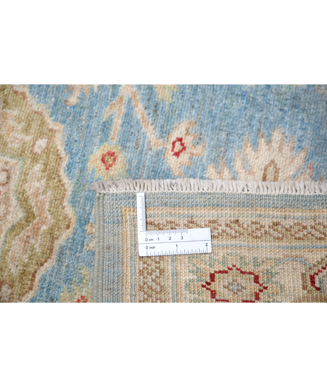Ziegler 2'9'' X 7'7'' Hand-Knotted Wool Rug 2'9'' x 7'7'' (83 X 228) / Blue / Ivory