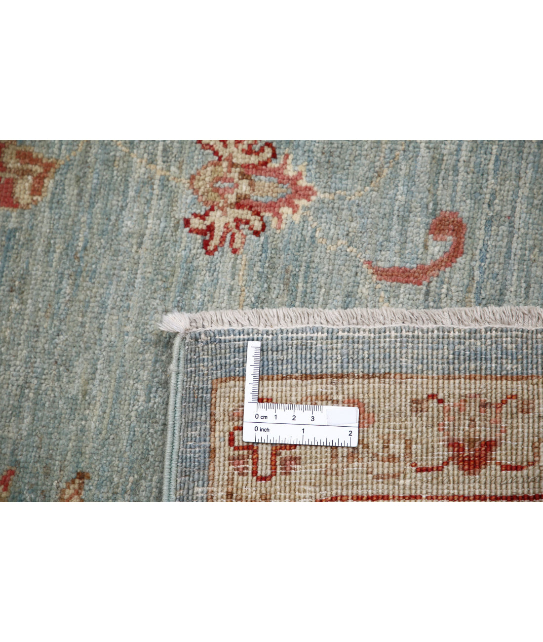 Ziegler 6'9'' X 9'8'' Hand-Knotted Wool Rug 6'9'' x 9'8'' (203 X 290) / Blue / Ivory