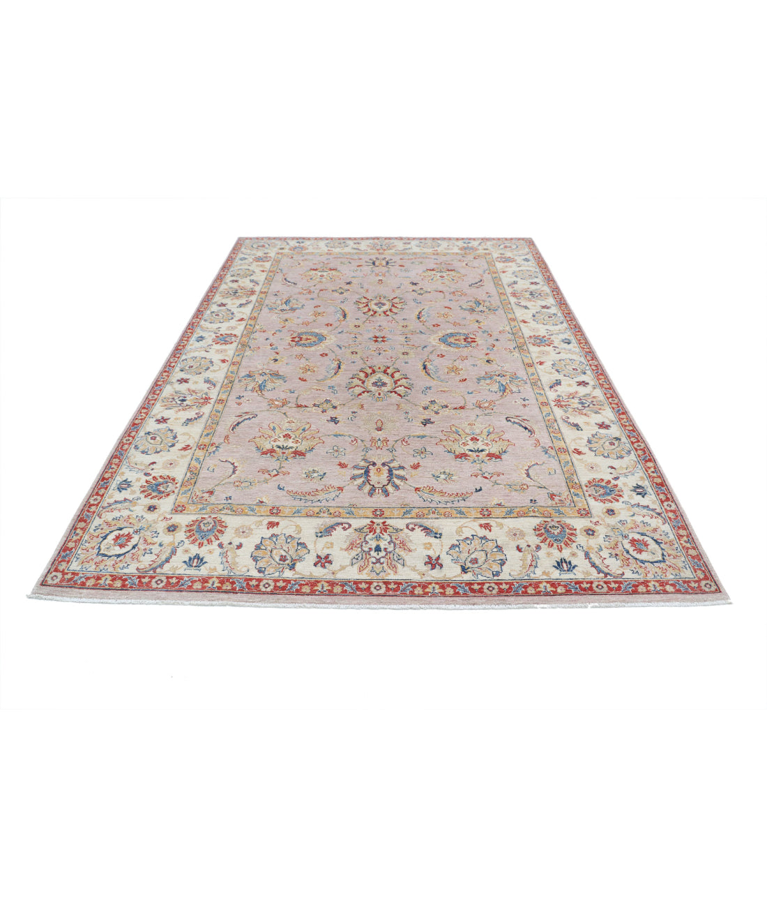 Ziegler 6'7'' X 9'6'' Hand-Knotted Wool Rug 6'7'' x 9'6'' (198 X 285) / Grey / Ivory