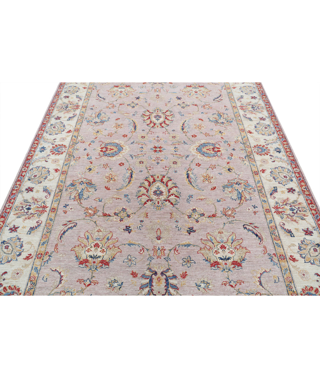 Ziegler 6'7'' X 9'6'' Hand-Knotted Wool Rug 6'7'' x 9'6'' (198 X 285) / Grey / Ivory