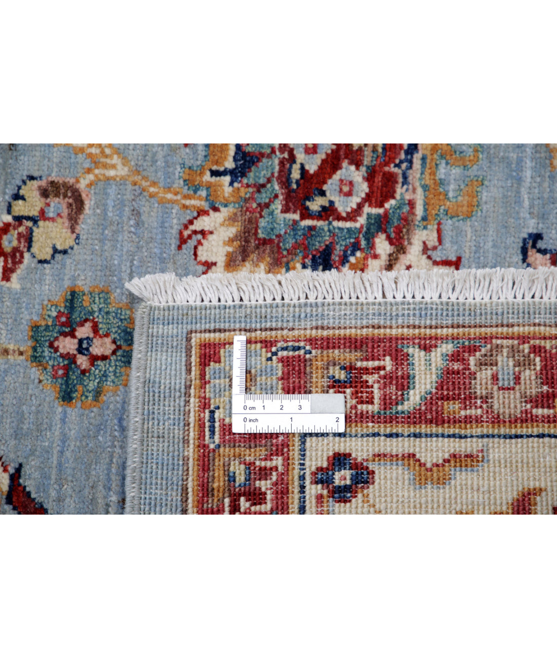 Ziegler 6'9'' X 9'8'' Hand-Knotted Wool Rug 6'9'' x 9'8'' (203 X 290) / Blue / Ivory