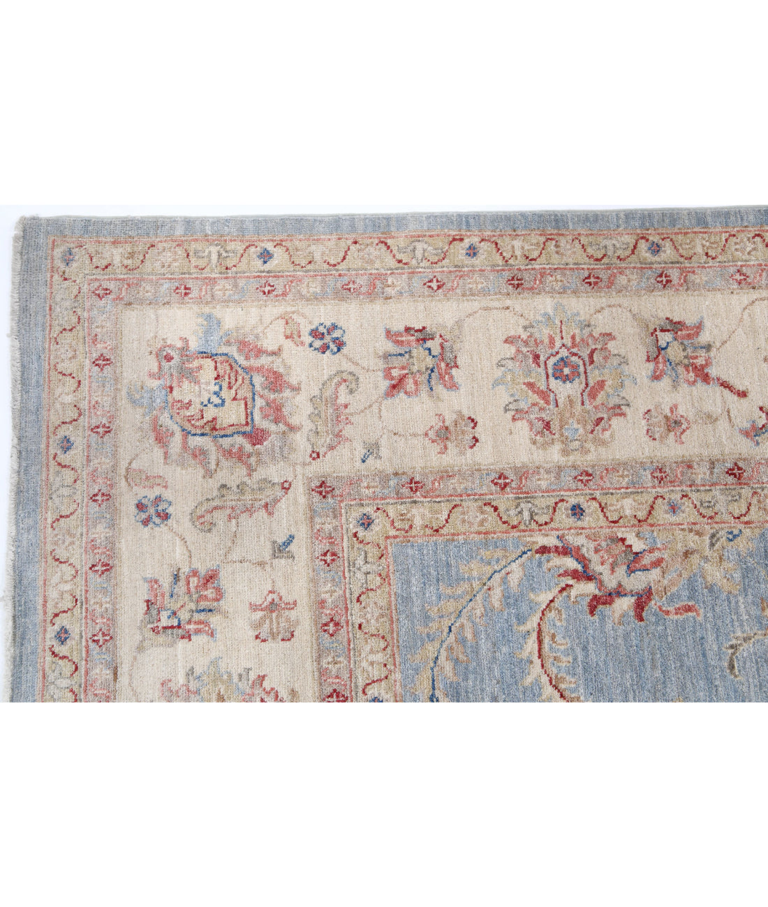Ziegler 6'4'' X 8'5'' Hand-Knotted Wool Rug 6'4'' x 8'5'' (190 X 253) / Blue / Ivory