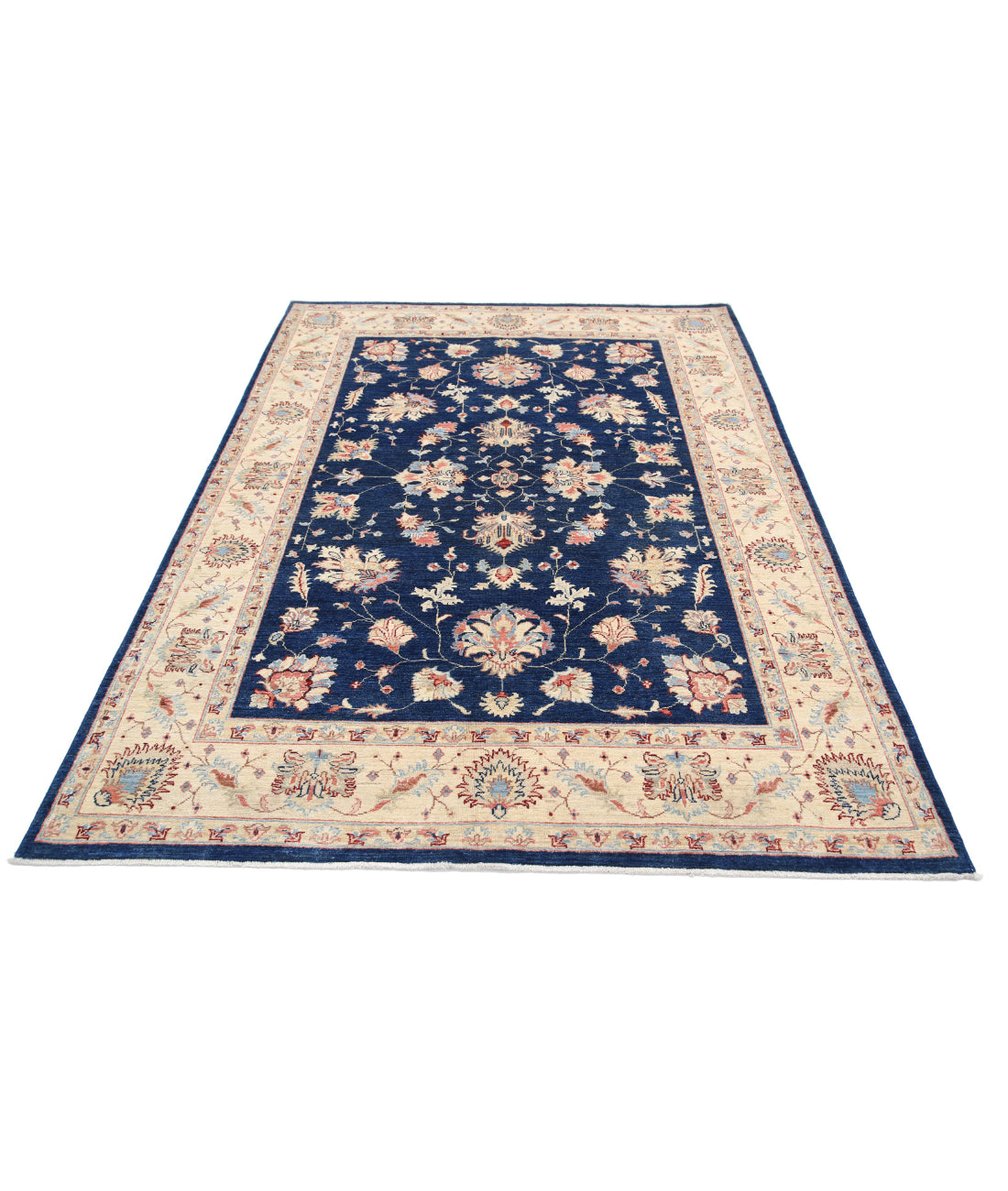 Ziegler 5'6'' X 7'9'' Hand-Knotted Wool Rug 5'6'' x 7'9'' (165 X 233) / Red / Ivory