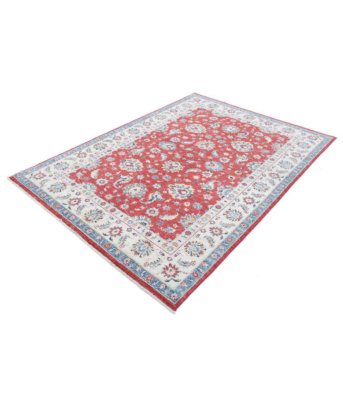 Ziegler 5'7'' X 7'9'' Hand-Knotted Wool Rug 5'7'' x 7'9'' (168 X 233) / Red / Ivory