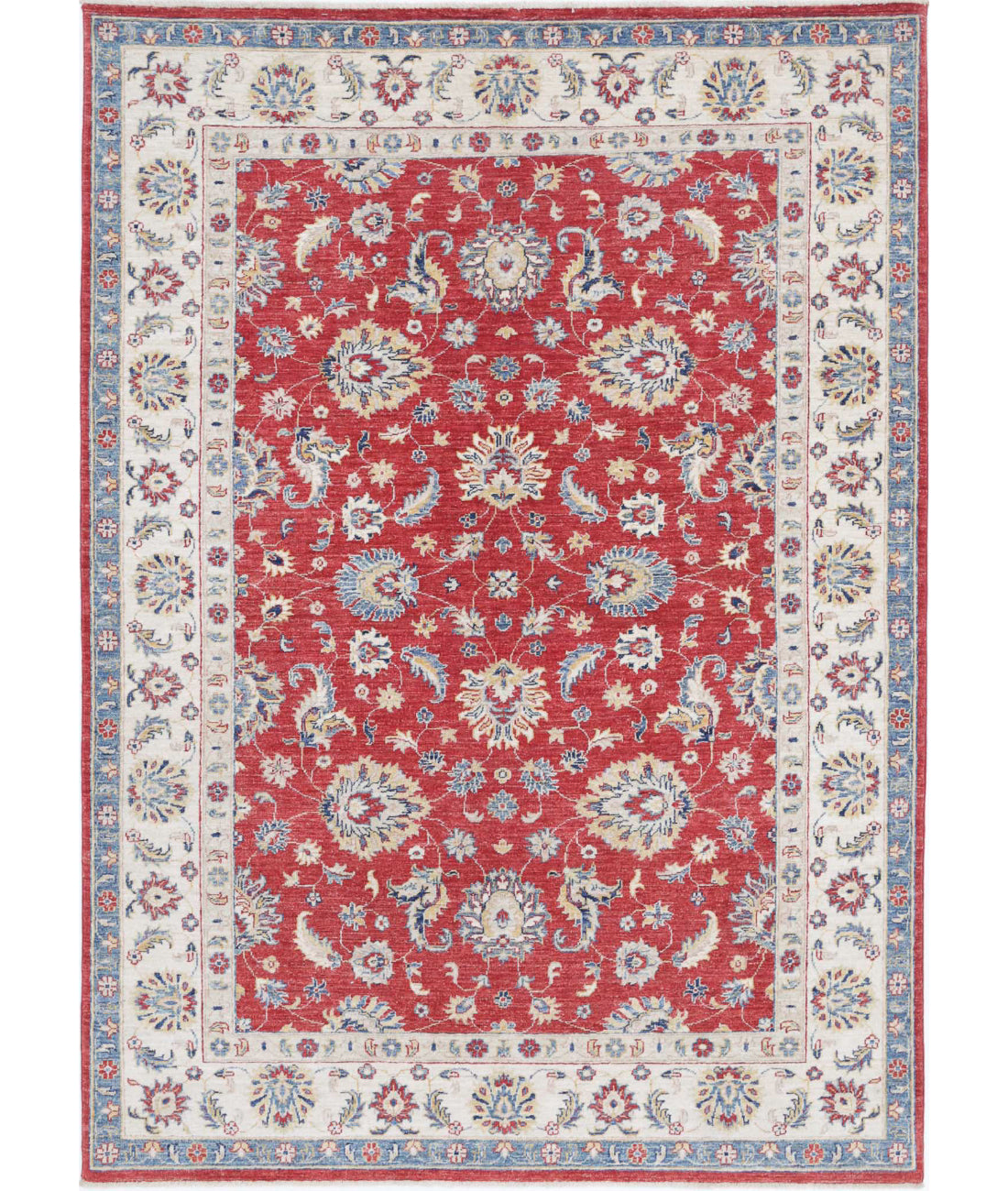 Ziegler 5'7'' X 7'9'' Hand-Knotted Wool Rug 5'7'' x 7'9'' (168 X 233) / Red / Ivory