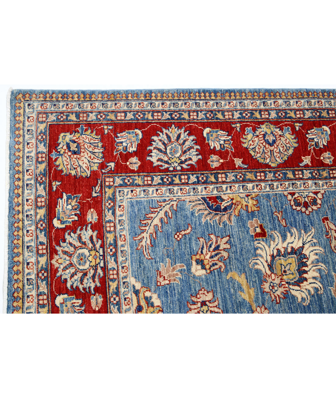 Ziegler 5'7'' X 7'4'' Hand-Knotted Wool Rug 5'7'' x 7'4'' (168 X 220) / Blue / Red