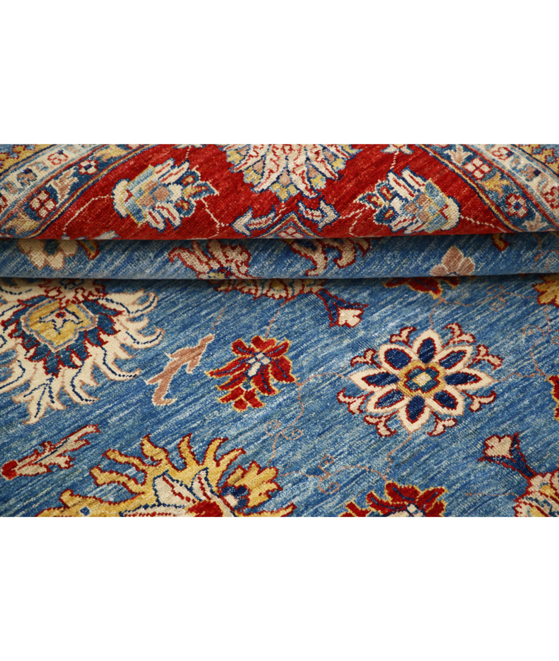 Ziegler 5'7'' X 7'4'' Hand-Knotted Wool Rug 5'7'' x 7'4'' (168 X 220) / Blue / Red