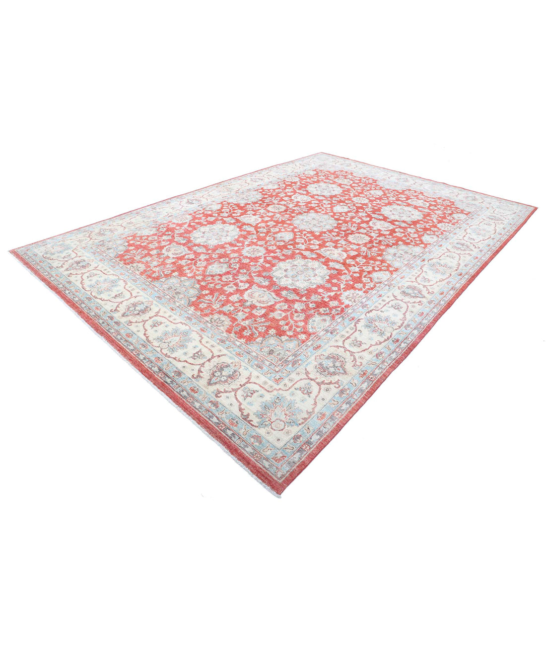 Ziegler 9'2'' X 13'4'' Hand-Knotted Wool Rug 9'2'' x 13'4'' (275 X 400) / Red / Ivory