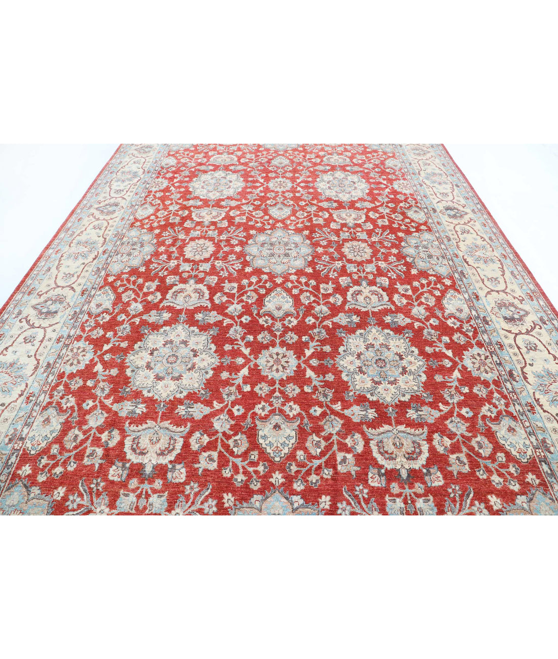 Ziegler 9'2'' X 13'4'' Hand-Knotted Wool Rug 9'2'' x 13'4'' (275 X 400) / Red / Ivory