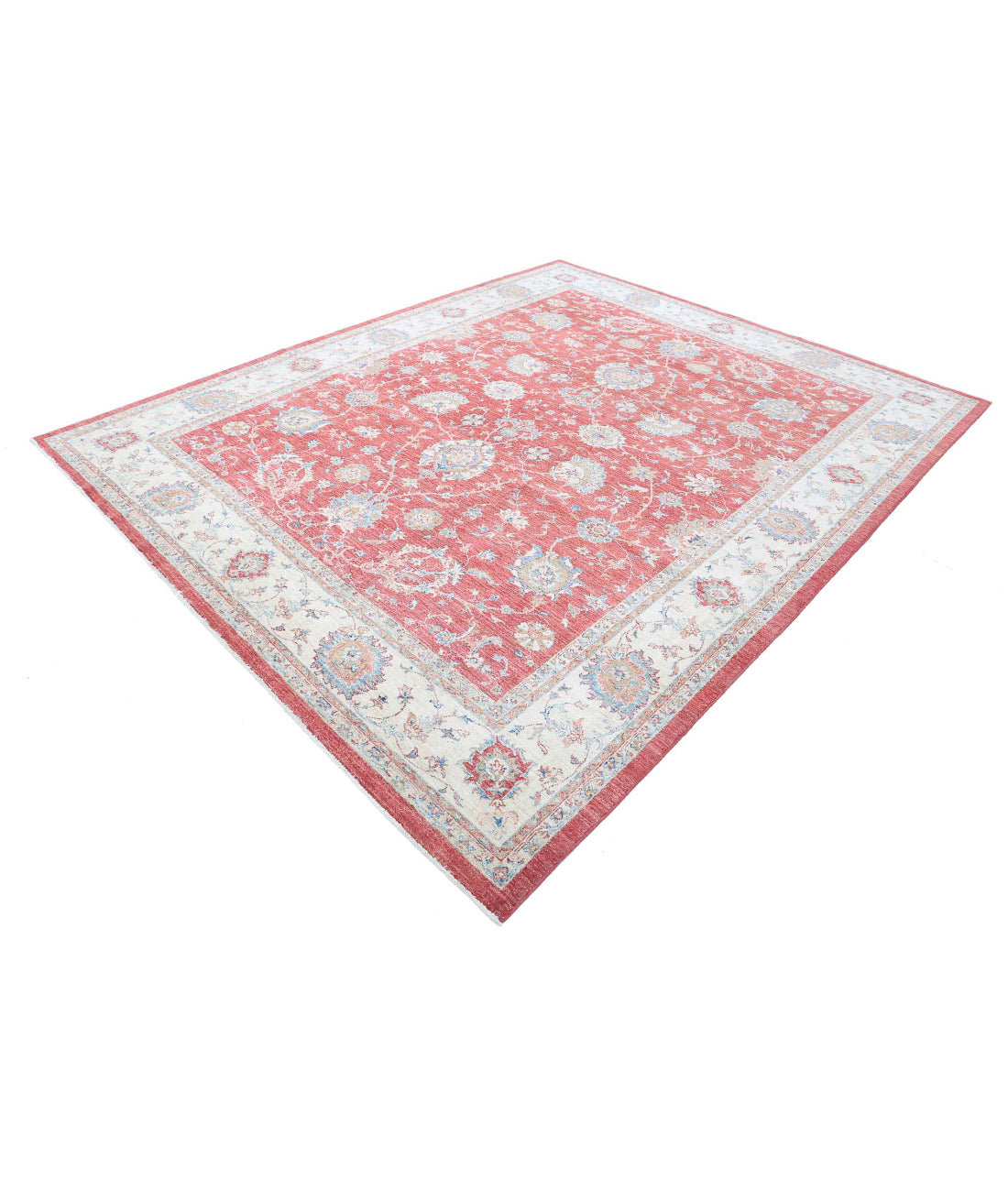 Ziegler 8'2'' X 10'0'' Hand-Knotted Wool Rug 8'2'' x 10'0'' (245 X 300) / Red / Ivory