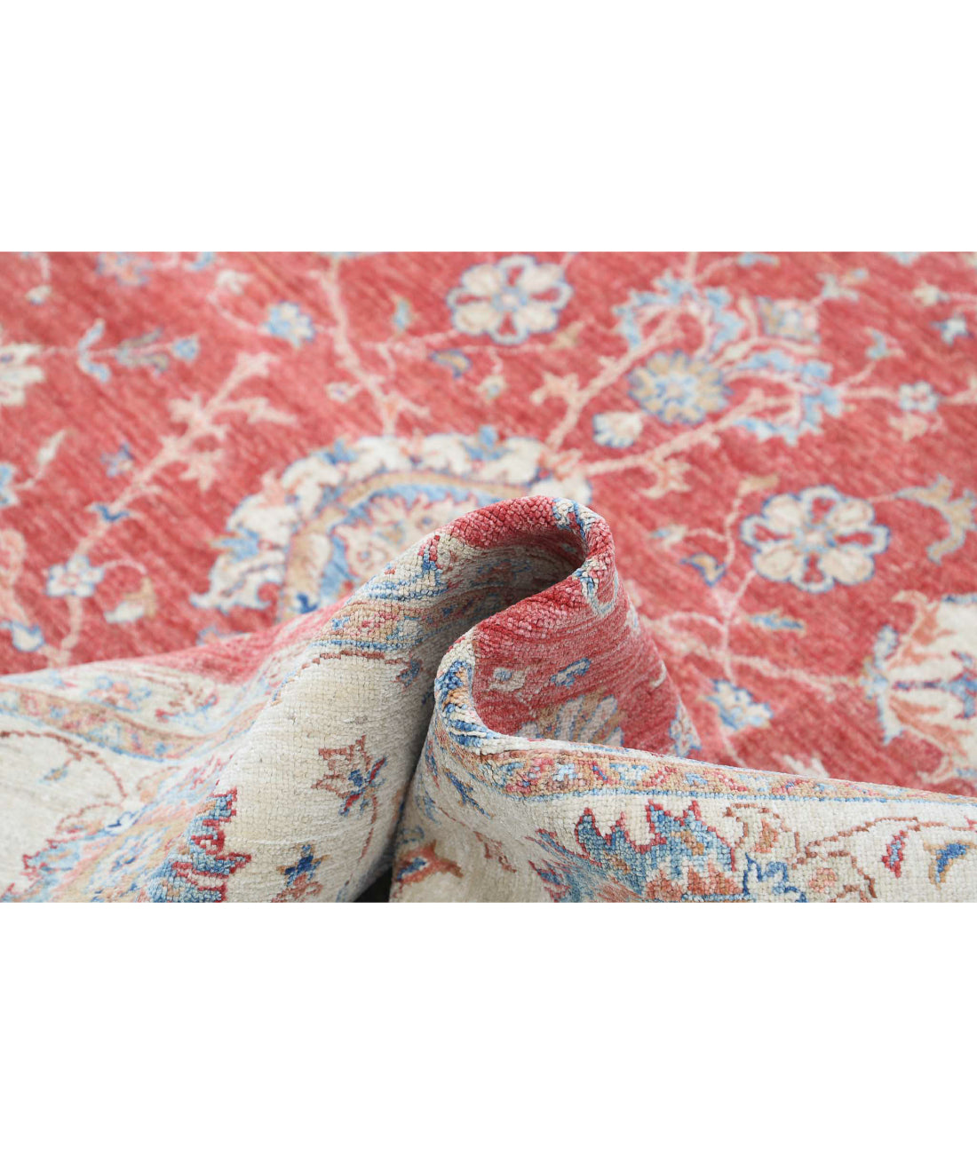 Ziegler 8'2'' X 10'0'' Hand-Knotted Wool Rug 8'2'' x 10'0'' (245 X 300) / Red / Ivory