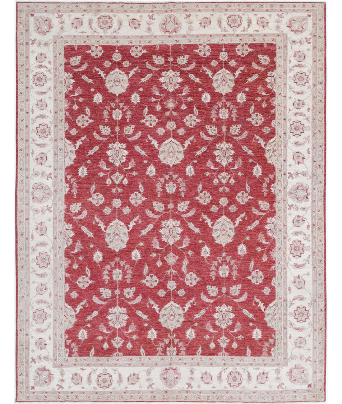 Ziegler 8'2'' X 10'11'' Hand-Knotted Wool Rug 8'2'' x 10'11'' (245 X 328) / Red / Ivory
