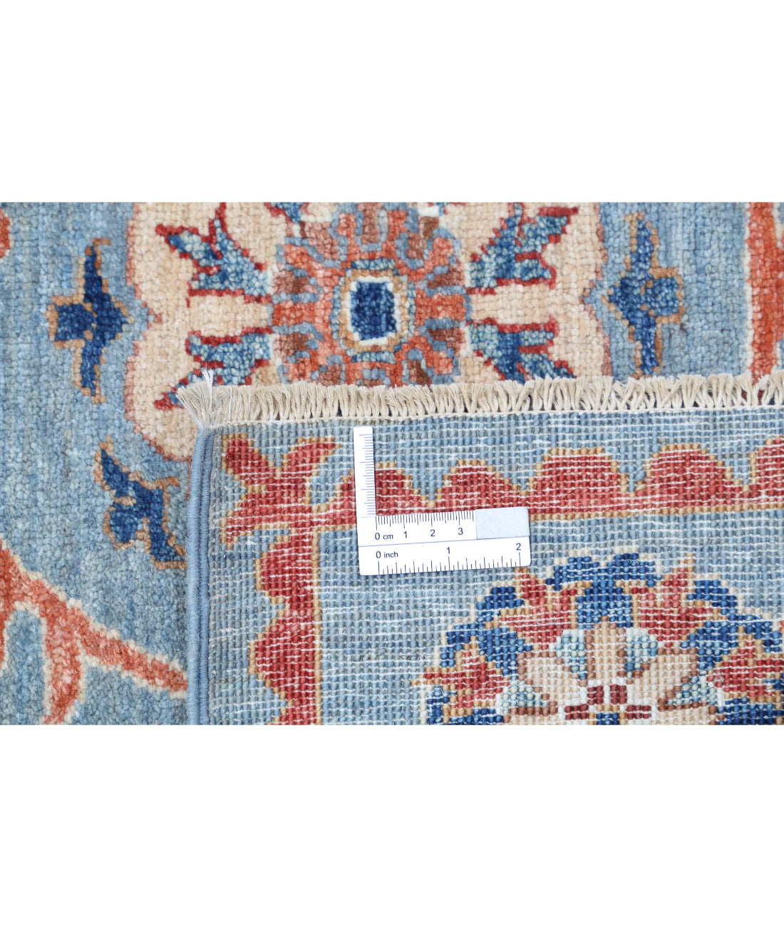 Suzani 5'0'' X 6'4'' Hand-Knotted Wool Rug 5'0'' x 6'4'' (150 X 190) / Blue / Blue