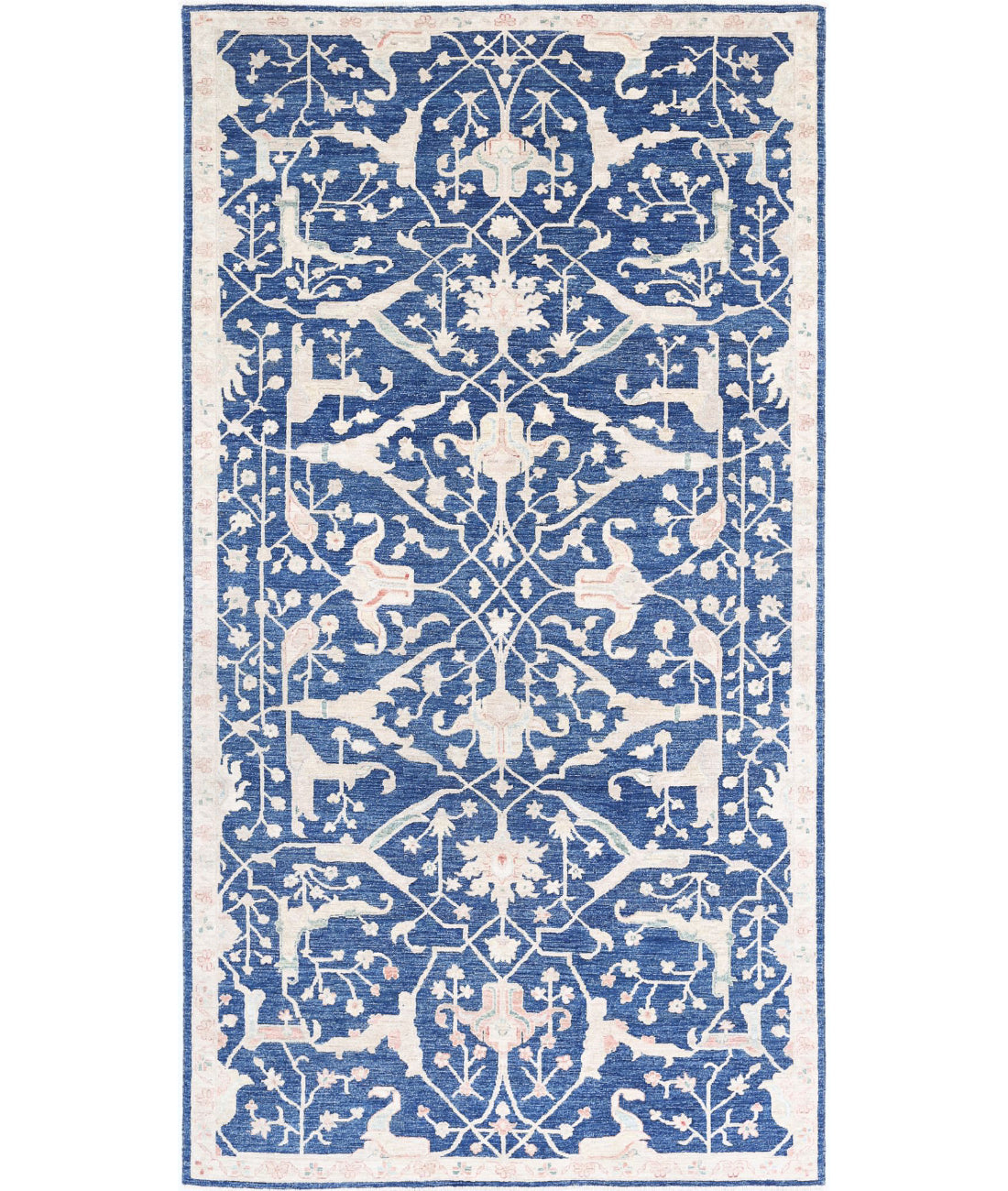 Ziegler 4'10'' X 9'3'' Hand-Knotted Wool Rug 4'10'' x 9'3'' (145 X 278) / Blue / Blue