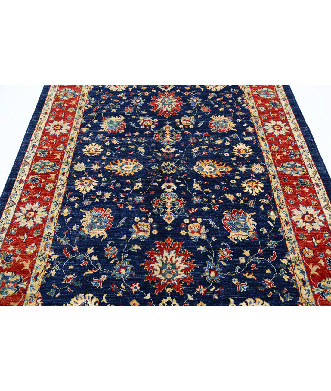 Ziegler 5'7'' X 7'10'' Hand-Knotted Wool Rug 5'7'' x 7'10'' (168 X 235) / Blue / Red