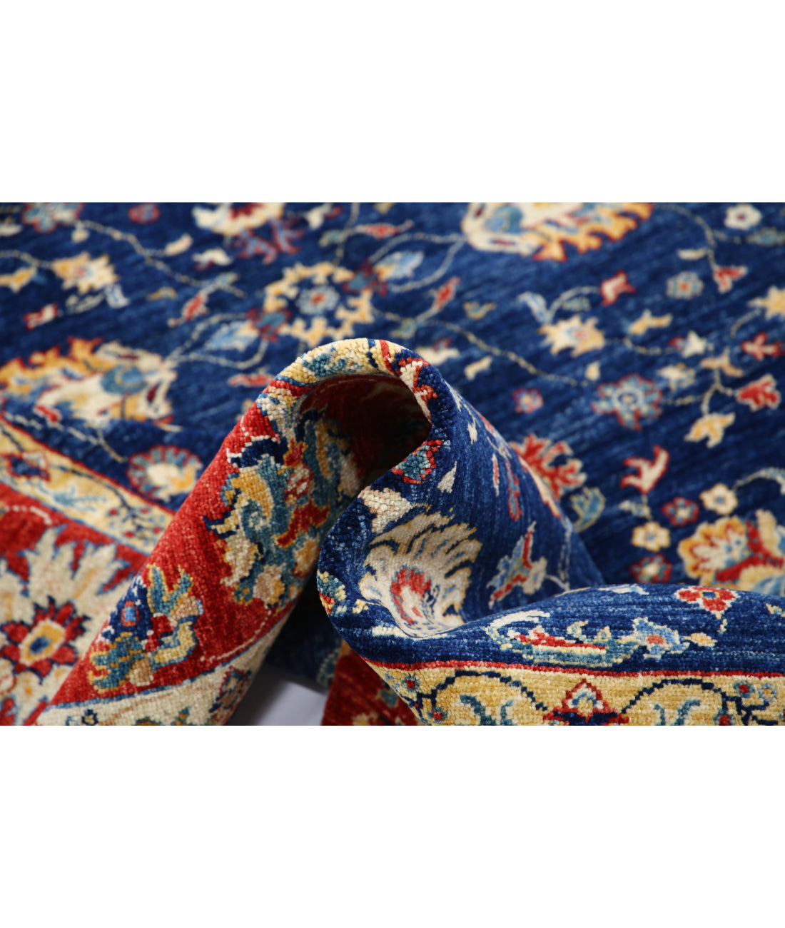 Ziegler 5'7'' X 7'10'' Hand-Knotted Wool Rug 5'7'' x 7'10'' (168 X 235) / Blue / Red