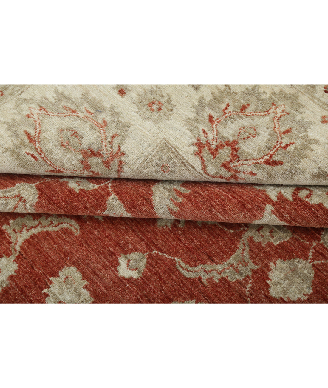Ziegler 9'7'' X 11'11'' Hand-Knotted Wool Rug 9'7'' x 11'11'' (288 X 358) / Red / Ivory