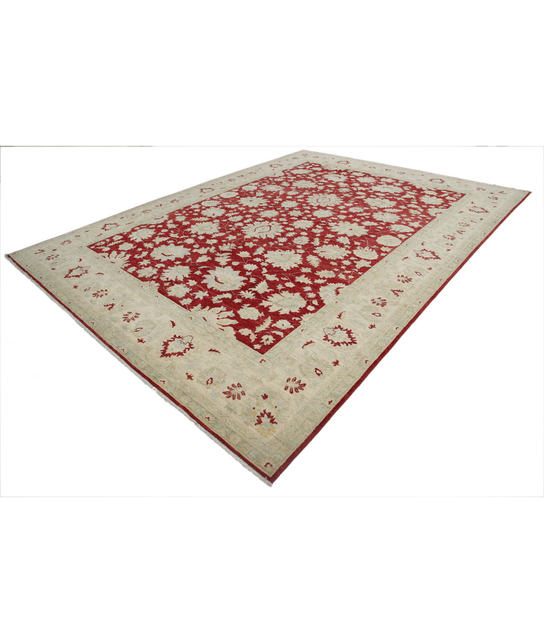 Ziegler 9'9'' X 13'4'' Hand-Knotted Wool Rug 9'9'' x 13'4'' (293 X 400) / Red / Ivory