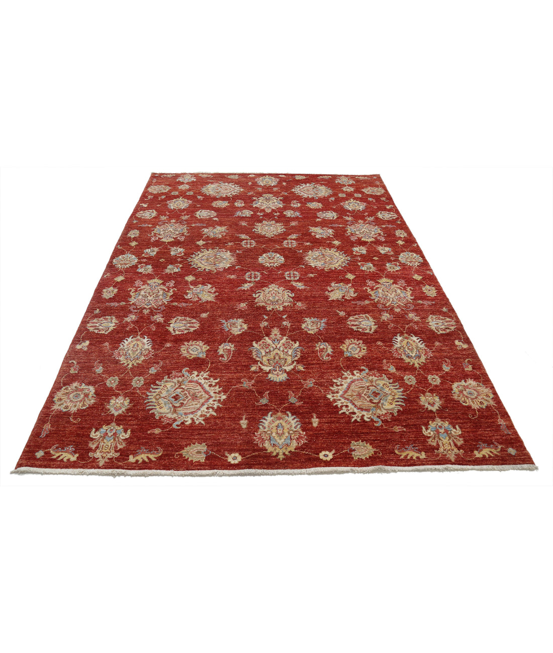 Ziegler 5'7'' X 7'11'' Hand-Knotted Wool Rug 5'7'' x 7'11'' (168 X 238) / Red / Red