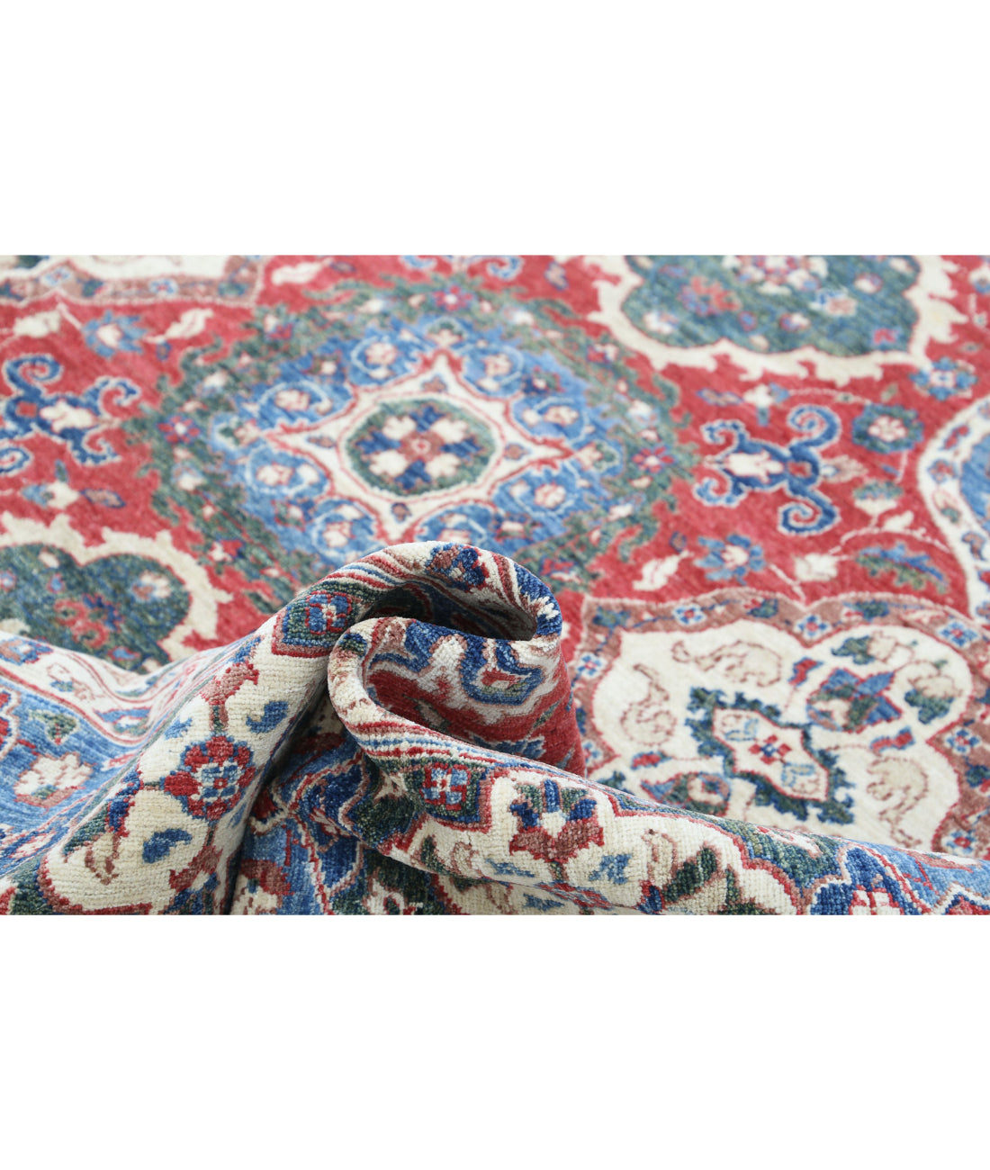 Ziegler 7'9'' X 9'11'' Hand-Knotted Wool Rug 7'9'' x 9'11'' (233 X 298) / Red / Blue