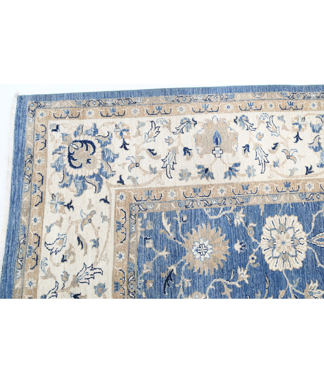 Ziegler 9'11'' X 20'8'' Hand-Knotted Wool Rug 9'11'' x 20'8'' (298 X 620) / Blue / Ivory