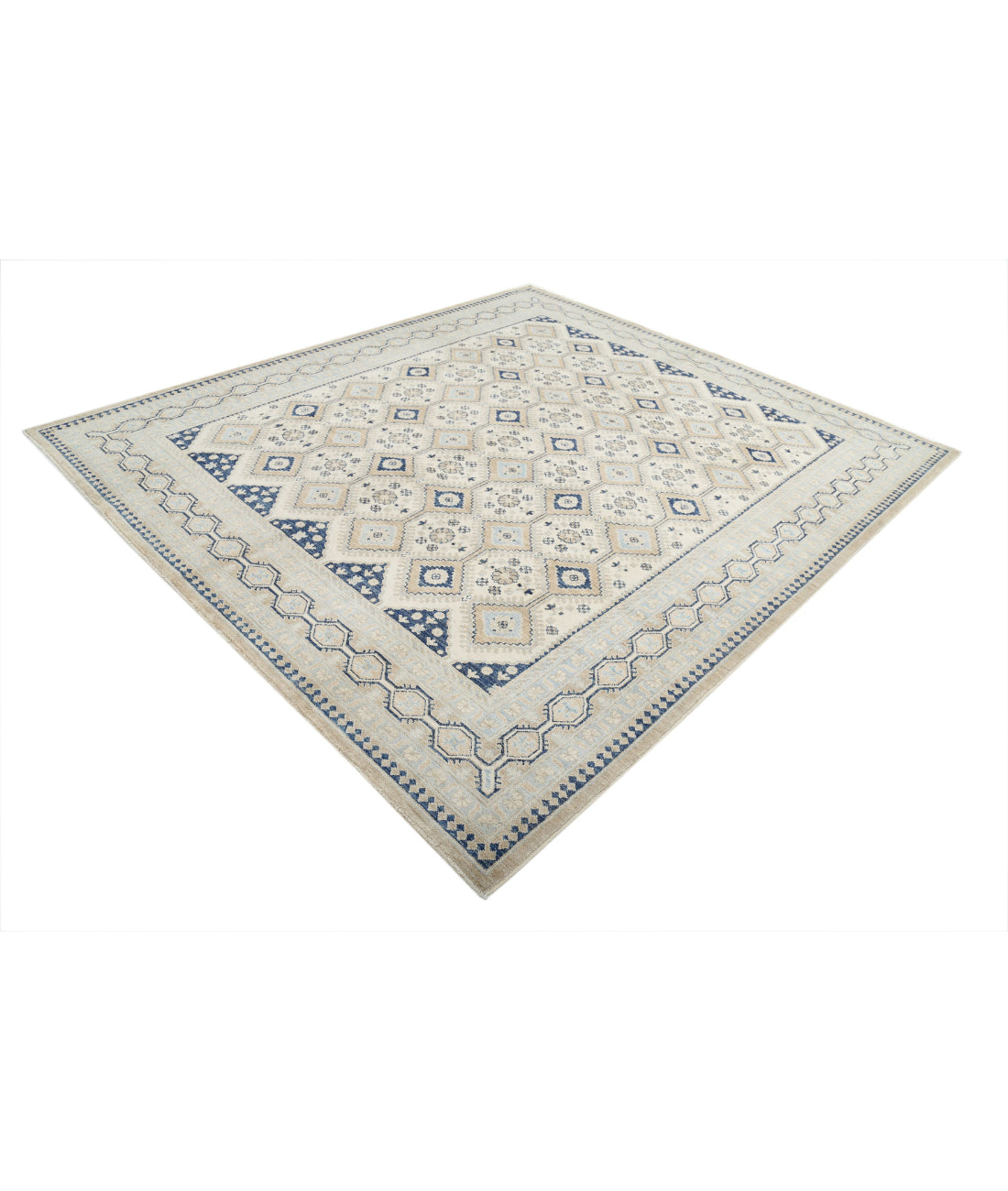 Serenity 8'3'' X 9'2'' Hand-Knotted Wool Rug 8'3'' x 9'2'' (248 X 275) / Ivory / Taupe