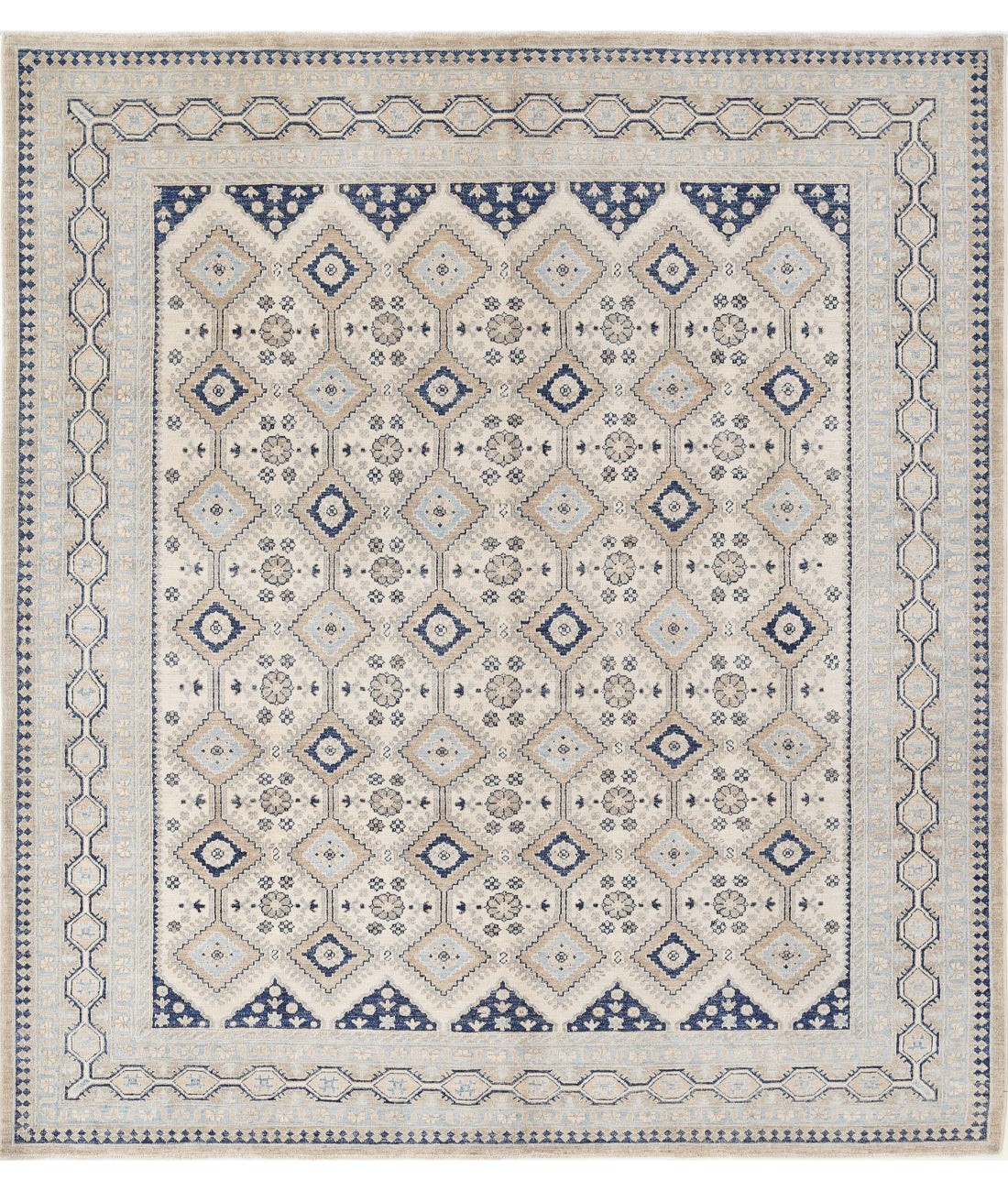 Serenity 8'3'' X 9'2'' Hand-Knotted Wool Rug 8'3'' x 9'2'' (248 X 275) / Ivory / Taupe