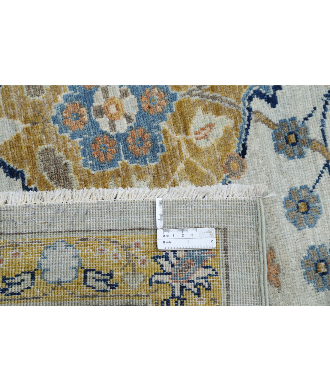 Ziegler 11'6'' X 16'5'' Hand-Knotted Wool Rug 11'6'' x 16'5'' (345 X 493) / Blue / Ivory