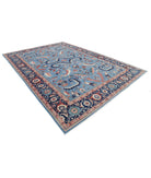 Heriz 9'8'' X 13'9'' Hand-Knotted Wool Rug 9'8'' x 13'9'' (290 X 413) / Blue / Blue