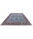 Heriz 9'8'' X 13'9'' Hand-Knotted Wool Rug 9'8'' x 13'9'' (290 X 413) / Blue / Blue