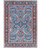 Heriz 9'8'' X 13'9'' Hand-Knotted Wool Rug 9'8'' x 13'9'' (290 X 413) / Blue / Blue