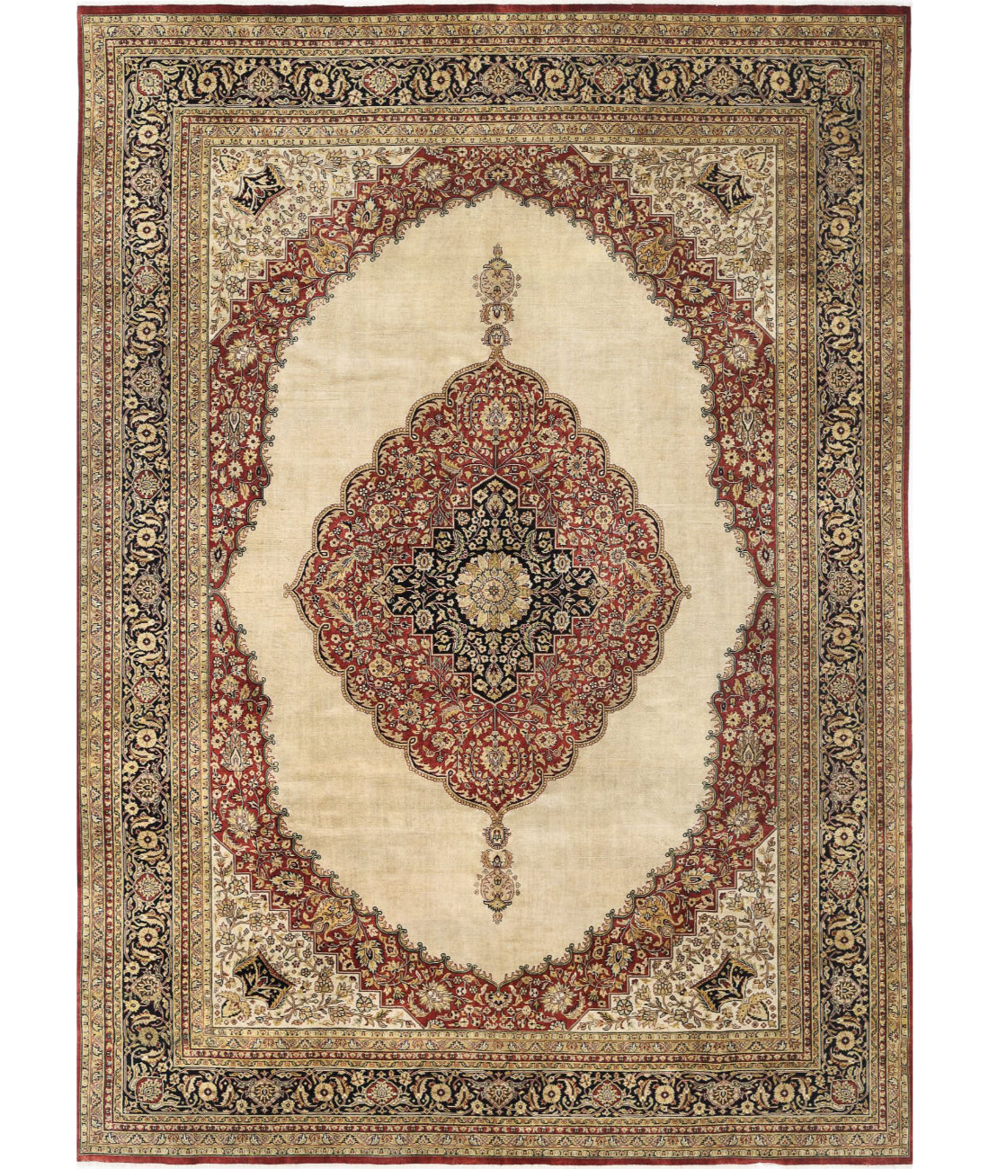 Ziegler 9'9'' X 13'7'' Hand-Knotted Wool Rug 9'9'' x 13'7'' (293 X 408) / Ivory / Black