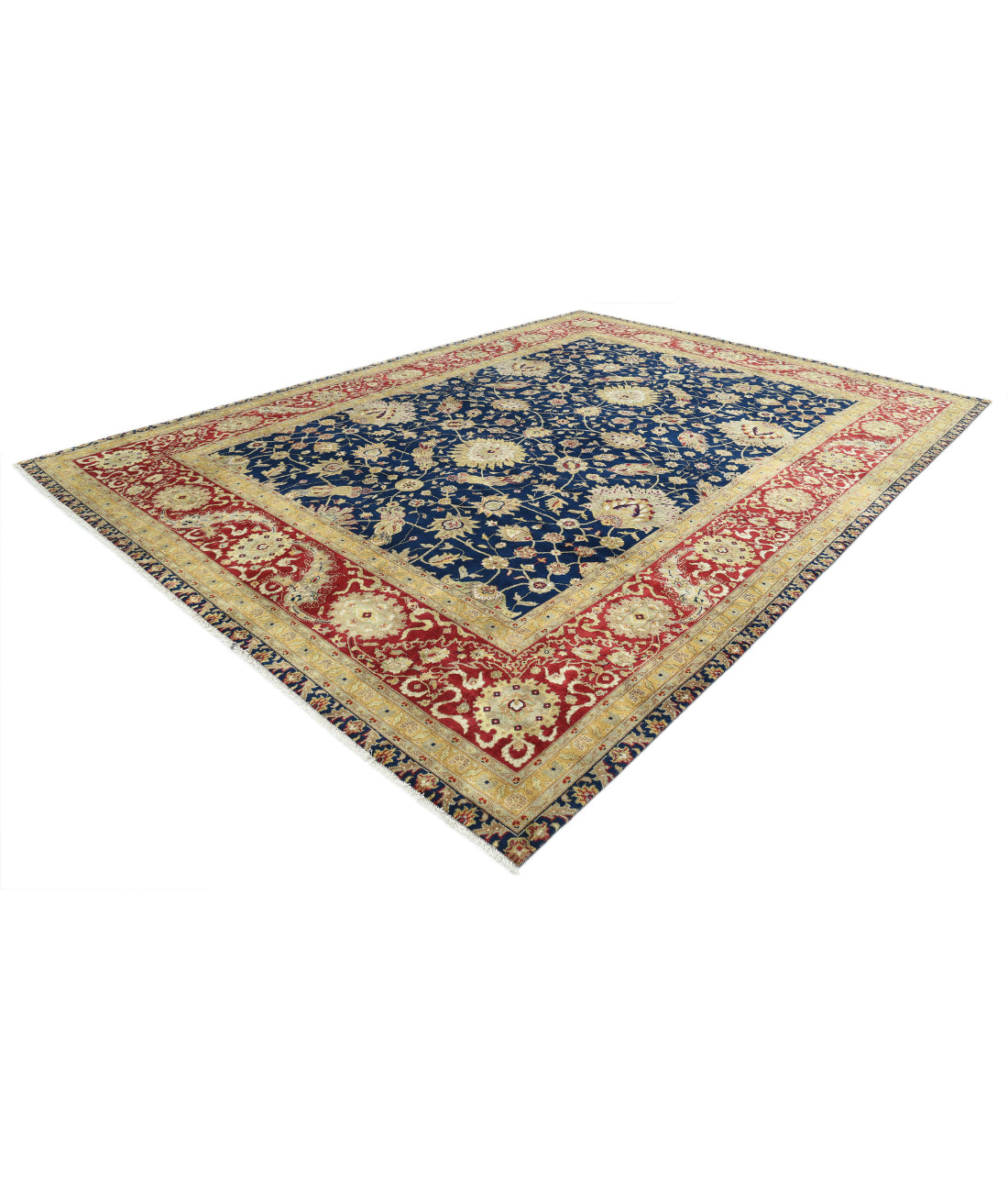 Ziegler 9'11'' X 13'10'' Hand-Knotted Wool Rug 9'11'' x 13'10'' (298 X 415) / Blue / Red