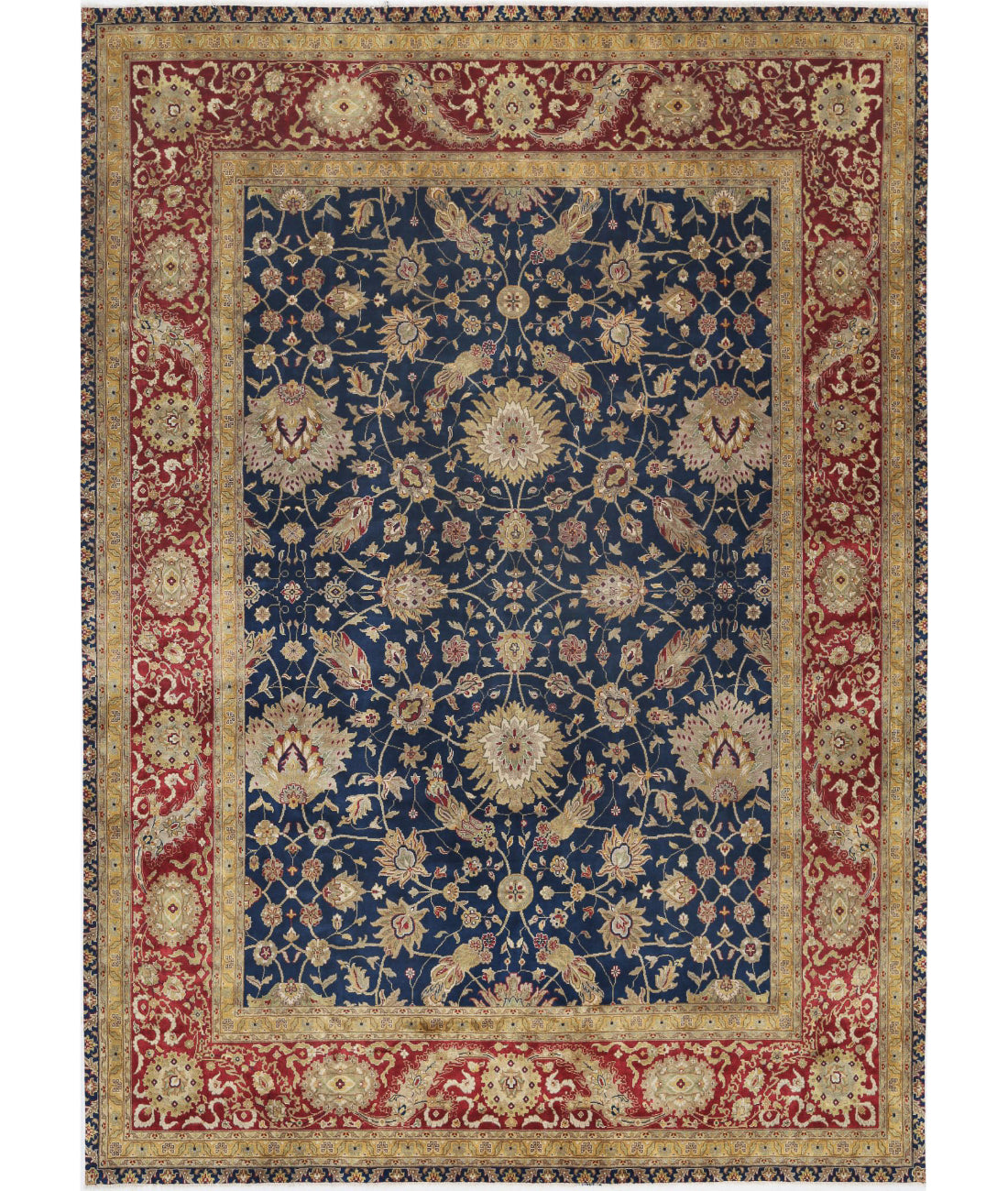 Ziegler 9'11'' X 13'10'' Hand-Knotted Wool Rug 9'11'' x 13'10'' (298 X 415) / Blue / Red