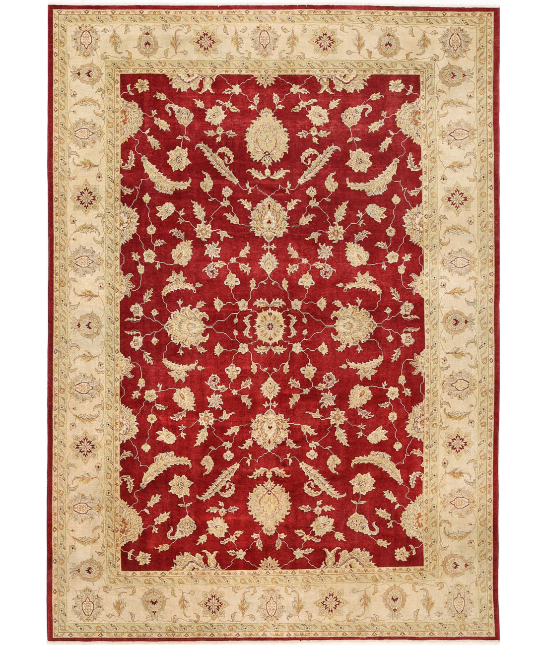 Ziegler 9'10'' X 14'0'' Hand-Knotted Wool Rug 9'10'' x 14'0'' (295 X 420) / Red / Ivory