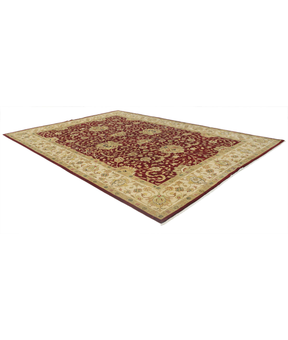 Ziegler 9'9'' X 13'10'' Hand-Knotted Wool Rug 9'9'' x 13'10'' (293 X 415) / Burgundy / Ivory