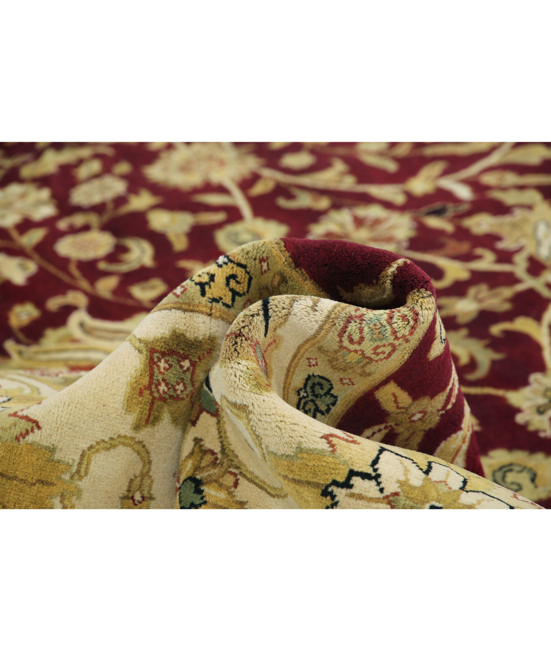 Ziegler 9'9'' X 13'10'' Hand-Knotted Wool Rug 9'9'' x 13'10'' (293 X 415) / Burgundy / Ivory