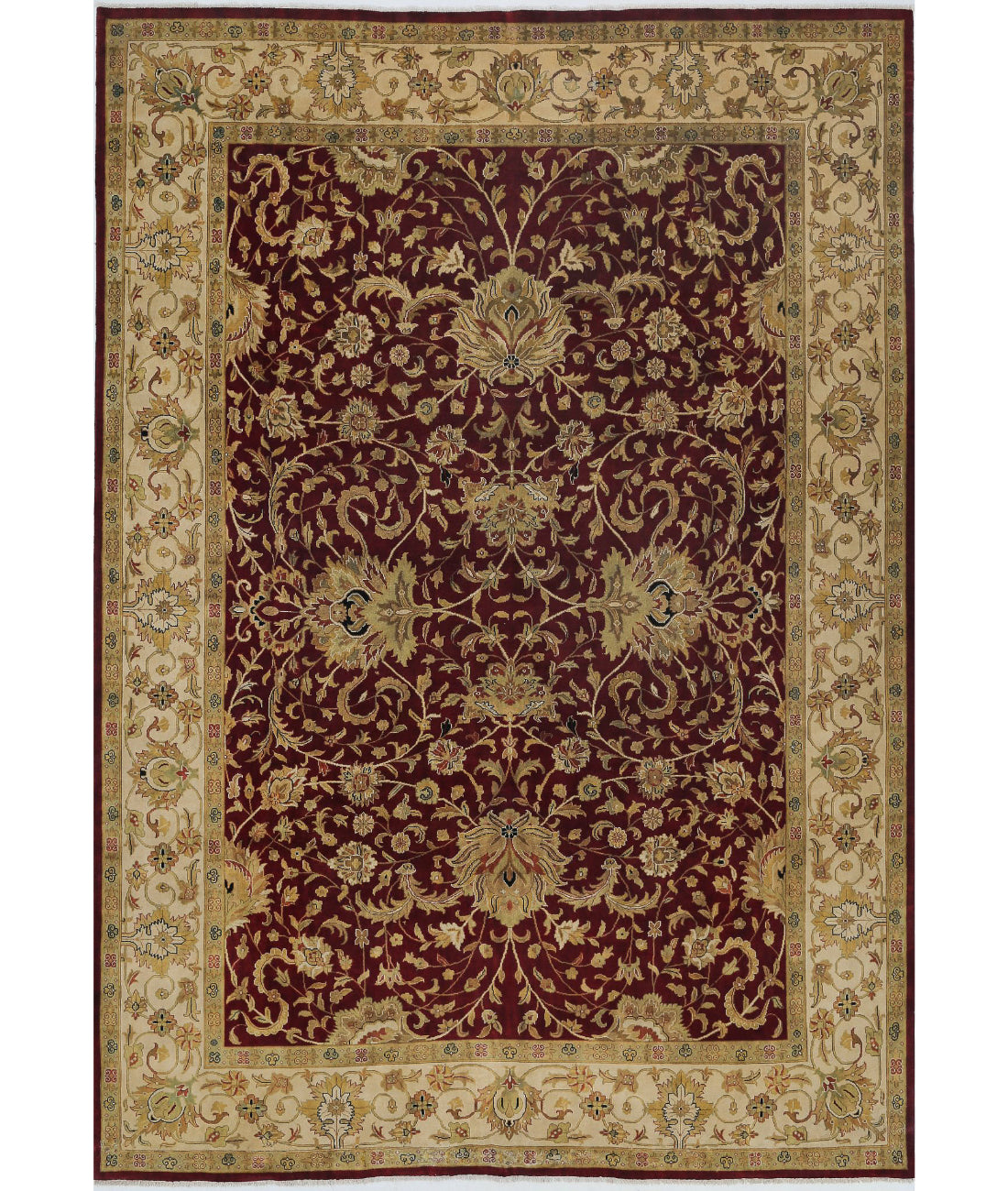Ziegler 9'9'' X 13'10'' Hand-Knotted Wool Rug 9'9'' x 13'10'' (293 X 415) / Burgundy / Ivory